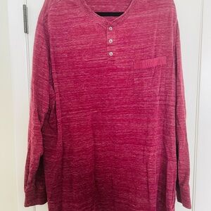 Men's Red Henley Shirt